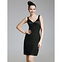 Chiffon Charmeuse Sheath/ Column Short/ Mini Evening Dress