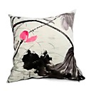 Cushion Cover-Ink Painting Lotus IV