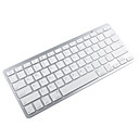 81-tast tynd transportabelt genopladeligt Bluetooth trådløs Keyboard - hvid