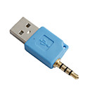 usb h à adaptateur 3,5 mm dc bleu