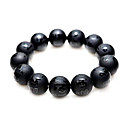 14mm homme bracelet naturelles agate noire (bgem54s14)