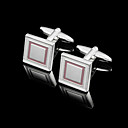 Square Zinc Alloy Cufflinks Groom Wear Accessories