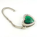 Bag-shaped Heart Stone Purse Hanger-Deep Green (set of 4)