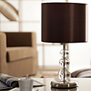 Table Ligth with Glittering Fabric Lampshade in Cylinder (E27 Bulb Base)