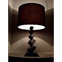 Crystal Table Light with Black Fabric Lampshade (E27 Bulb Base)