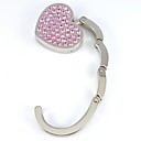 Heart Shaped Purse Valet With Rhinestone (Set of 4)