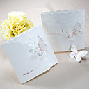 Sample Spring Butterfly Tri-fold Wedding Invitation (One Set)