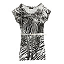 Zebramuster Perlen passen Longline T-Shirt / T-Shirts (ff-c-cc1221002)