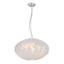 60W Round Pendant Light in Layer Featured Shade