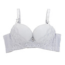 Cotton Demi Cup Push-up Detachable Straps With Lace Wedding/ Party Bra