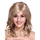 Part Hand Tied Capless Long High Quality Synthetic Light Golden Curly Hair Wig