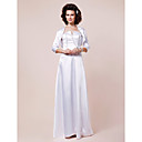 Sheath/Column Floor-length Stretch Satin Mother of the Bride Dress With A Wrap