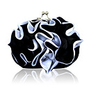 conchiglia con il sacchetto di seta splendida serata applique borsa frizione borsa (0438-6979e45)