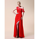 Chiffon Sheath/ Column One Shoulder Floor-length Evening Dress inspired by Carrie Underwood