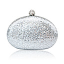 wunderschöne Edelstahl mit Pailletten Abend Handtasche Clutch (0438-124i15)