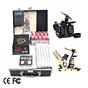 fundición de hierro kit profesional del tatuaje con 2 máquinas y poder lcd