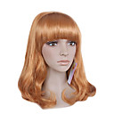Capless Shoulder-length Top Grade Quality Synthetic Golden Curly Mini Hair Wig