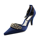 Satin Upper High Heel Closed-toes With Rhinestone Wedding/ Party Shoes