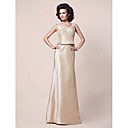 A-line V-neck Floor-length Taffeta Mother of the Bride Dress