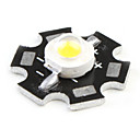  6000-6500k 3w 180 200lm branco levou luz lâmpada (3.4-3.8V) com placa de alumínio