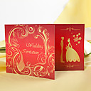 Gorgeous Red Folded Wedding Invitation (Set of 60)