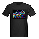 som e música ativado espectro vu metros el visualizador levou t-shirt (4 * aaa)