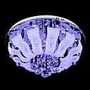 Elegant Stainless Steel 7-Light Round Flush Mount Floral Featured with Crystal Drops