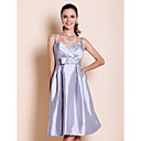 A-line Spaghetti Straps Sweetheart Knee-length Taffeta Bridesmaid Dress