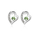 Heart Stud Earrings In High Quality Alloy With Crystals