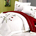 Ink Mood 4-piece Queen Duvet Cover Set (Burgundy)