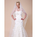 One-tier Cathedral Wedding Veils With Pencil Edge