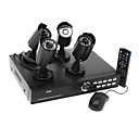 DVR kit con 4 unidades Sony de 1 / 3 de pulgada CCD de 420 líneas de TV + + + ir visión nocturna 4pcs 10 m de cable