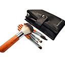 6 Pcs Travel Size-Case Grain Makeup Brush Set