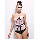 Damask Front Busk Closure Corsets Strapless Special Occasion Shapewear