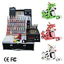 3 Tattoo Waffen-Kit mit LCD Power und 40 farbige Tinte