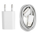 Adapteri ja USB latausjohto iPhone 4:lle (valkoinen)