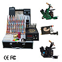 3 Tattoo Guns Kit with LCD Power and 40 Color Ink