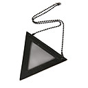 vrouwen leren driehoek ketting