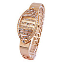 rhinestone óvalo de rayas cara del reloj de cuarzo japonés (más colores)