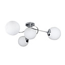 Artistic Semi Flush Mount with 4 Lights in Globe Shade
