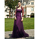 A-line Strapless Floor-length Tulle Mother of the Bride Dress With A Wrap