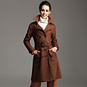 TS Double Breasted Wool Blend Long Pea Coat