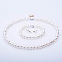AA Freshwater Pearl Jewelry Set – Necklace, Bracelet & Earrings