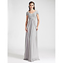 Sheath/Column Off-the-shoulder  Floor-length Chiffon Bridesmaid Dress