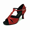 Sparkling Glitter Upper Red High heel Dance Shoes Ballroom Latin Shoes for Women