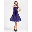 Sheath/ Column Sweetheart Knee-length Chiffon Bridesmaid Dress