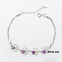 sterling zilveren armband lila klaver