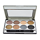 8 colores de la paleta de sombra de ojos con un cepillo libre (# 2)