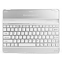 Ultra-Slim USB Rechargeable Wireless Bluetooth V2.0 82-Key Keyboard Aluminum Alloy Case for iPad 2 and The new iPad
