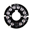 Infrared 12-LED Illuminator Board Plate for 3.6mm Lens CCTV Security Camera